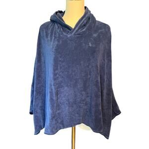 Polo Ralph Lauren Kid's Poncho Terry Towel Blue Hooded.  Size Medium (8-10)